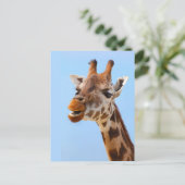 Giraffe Portret aangepast briefkaart (Staand voorkant)
