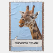 Giraffe Portret aangepast deken (Voorkant Verticaal)