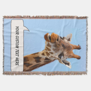 Giraffe Portret aangepast deken