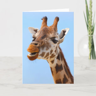 Giraffe Portret aangepast wenskaart Kaart