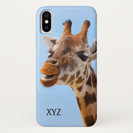 Giraffe Portret aangepaste monogram hoesjes (Achterkant)