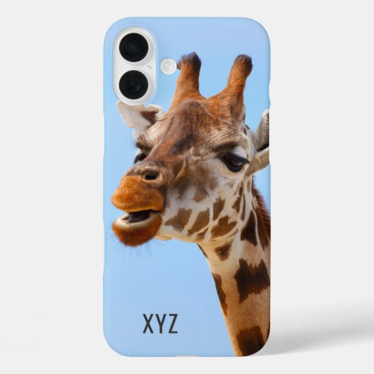 Giraffe Portret aangepaste monogram telefoongevall Case-Mate iPhone Case (Achterkant)
