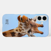 Giraffe Portret aangepaste monogram telefoongevall Case-Mate iPhone Case (Achterkant (horizontaal))