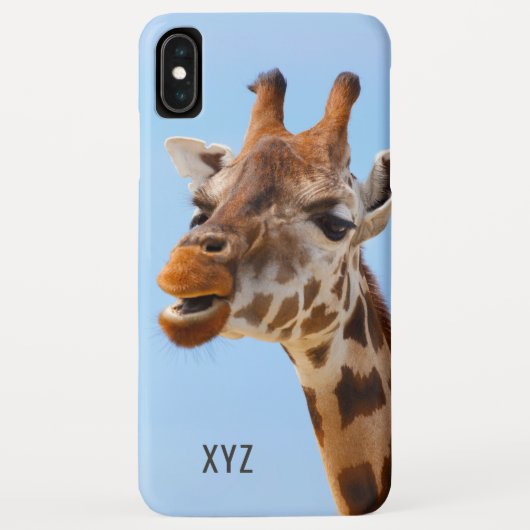 Giraffe Portret aangepaste monogram telefoongevall Case-Mate iPhone Case (Achterkant)
