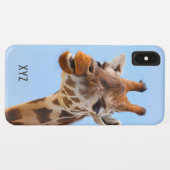 Giraffe Portret aangepaste monogram telefoongevall Case-Mate iPhone Case (Achterkant (horizontaal))