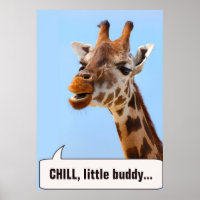 Giraffe Portret aanpasbaar tekstposter