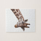 Giraffe Portret Foto op White Legpuzzel (Horizontaal)