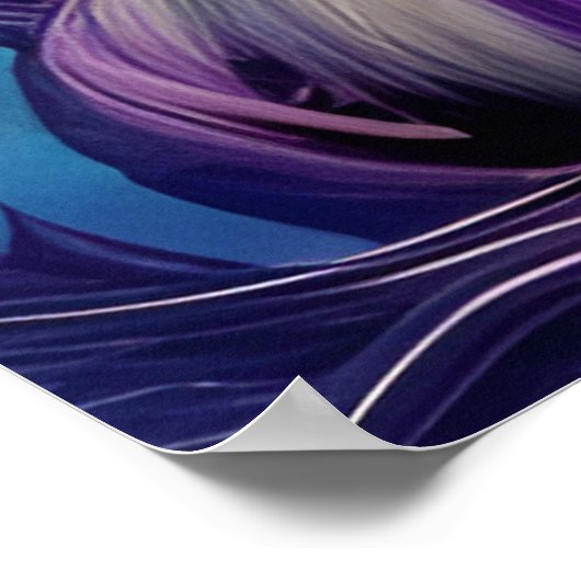 Giraffe Portret Kleurrijk Poster (Hoek)