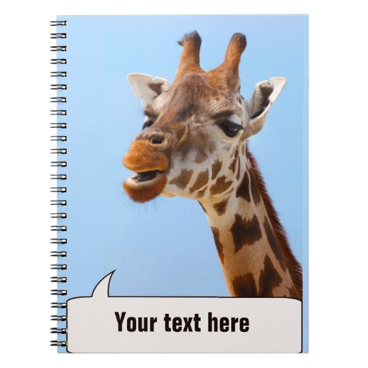 Giraffe Portret notitieboek (Voorkant)