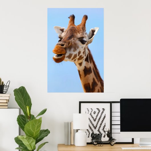 Giraffe Portret poster (Thuiskantoor)