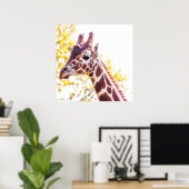 Giraffe Portret Poster (Thuiskantoor)