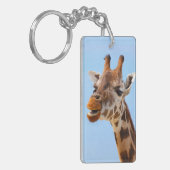 Giraffe Portret-sleutelketen Sleutelhanger (Voorkant Links)