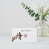 Giraffe Portret Visitekaartjes (Staand voorkant)