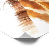 Giraffe Portret Waterverf Poster (Hoek)