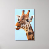 Giraffe Portretcanvas print (Voorkant)