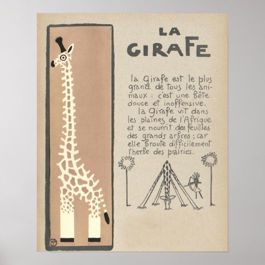 Giraffe Poster (Voorkant)