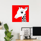 giraffe poster (Thuiskantoor)