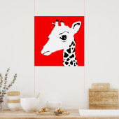 giraffe poster (Keuken)