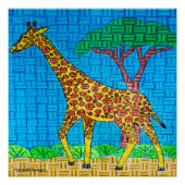 Giraffe - Poster afdrukken (Voorkant)
