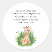Giraffe - Prayer Candle Label (Voorkant)
