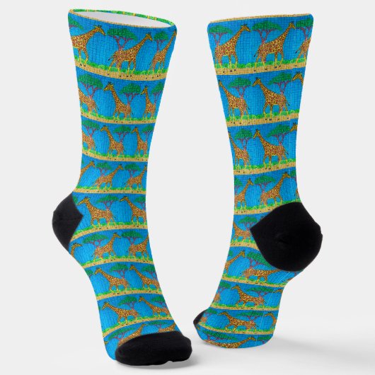 Giraffe - Premium Socken Sokken (Gebogen)