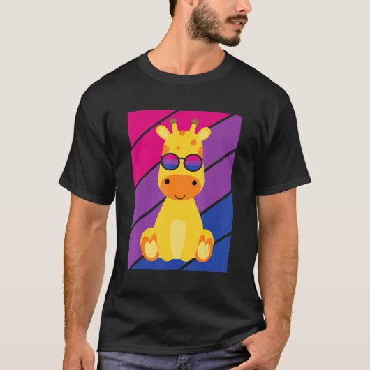 Giraffe Pride Bisexual Flag LGBTQ Proud Ally Pride T-shirt (Voorkant)