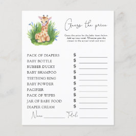 Giraffe - Prijs Gissen spel