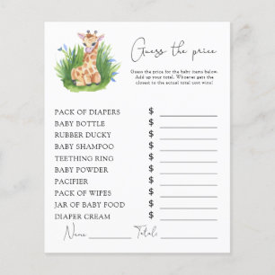 Giraffe - Prijs Gissen spel