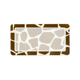  Giraffe Print Adresetiketten Etiket