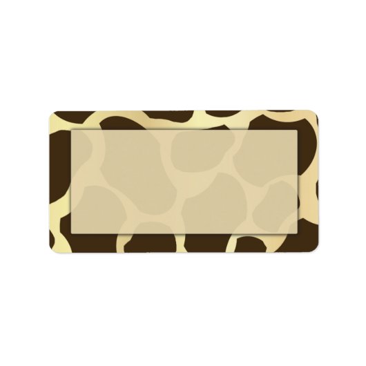 Giraffe Print Adresetiketten Etiket (Voorkant)