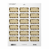 Giraffe Print Adresetiketten Etiket (Full Sheet)
