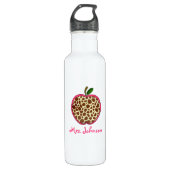 Giraffe Print Apple Gym Teacher Waterfles (Voorkant)