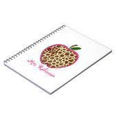 Giraffe print Apple Spiral notebook voor leraren Notitieboek (Linkerzijde)