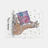 Giraffe Print Baby fleece deken (Voorkant (Horizontaal))