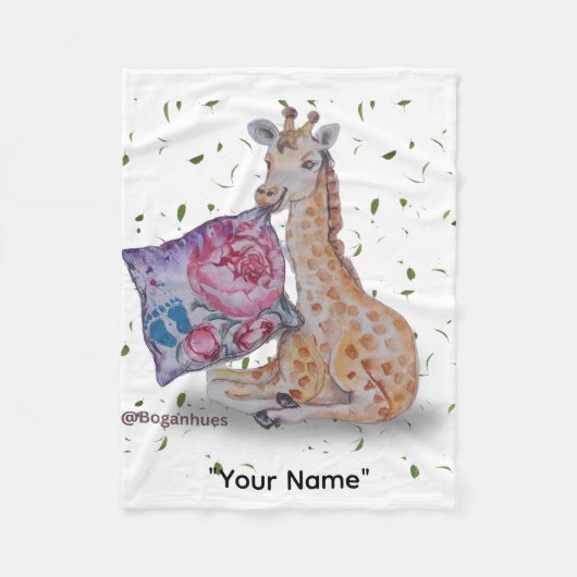 Giraffe Print Baby fleece deken (Voorkant)