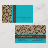 Giraffe Print [blauw] Visitekaartjes (Voorkant / Achterkant)