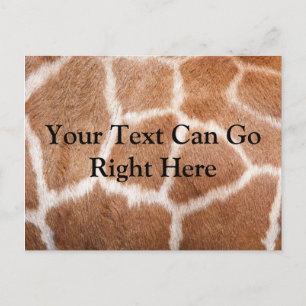 Giraffe Print Briefkaart