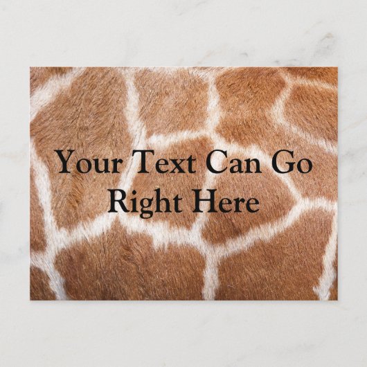 Giraffe Print Briefkaart (Voorkant)