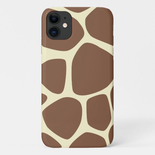 Giraffe Print, bruine Giraffe, Animal Print, Oerwo Case-Mate iPhone Case (Achterkant)