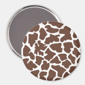 Giraffe Print, bruine Giraffe, Animal Print, Oerwo Magneet (Voorkant / Achterkant)