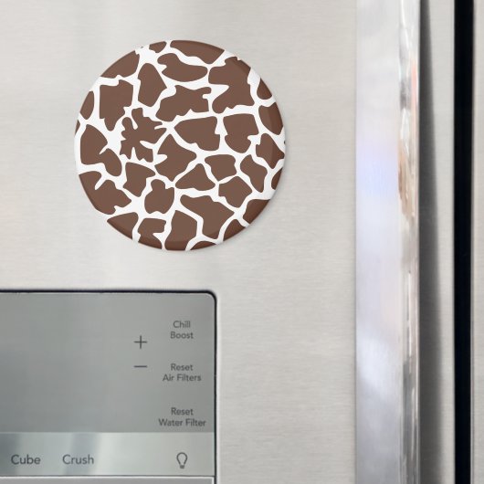 Giraffe Print, bruine Giraffe, Animal Print, Oerwo Magneet (Insitu (Koelkast))