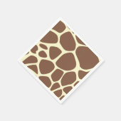 Giraffe Print, bruine Giraffe, Animal Print, Oerwo Servetten (Hoek)