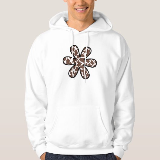 Giraffe Print, bruine Giraffe, dierlijk afdrukken, Hoodie (Voorkant)
