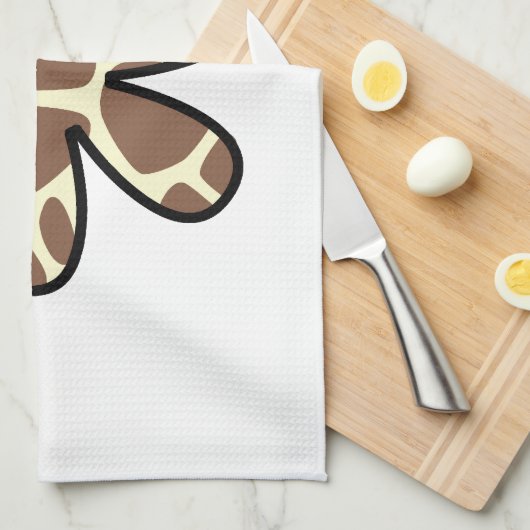 Giraffe Print, bruine Giraffe, dierlijk afdrukken, Theedoek (Quarter Fold)