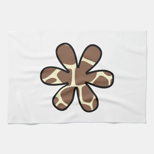 Giraffe Print, bruine Giraffe, dierlijk afdrukken, Theedoek (Horizontaal)