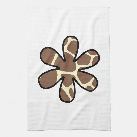 Giraffe Print, bruine Giraffe, dierlijk afdrukken, Theedoek (Verticaal)