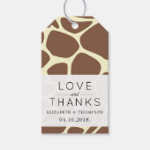 Giraffe Print, bruine Giraffe, wilde dieren, bruil Cadeaulabel (Voorkant)