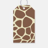 Giraffe Print, bruine Giraffe, wilde dieren, bruil Cadeaulabel (Achterkant)