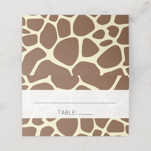 Giraffe Print, bruine Giraffe, wilde dieren, bruil Plaatskaartje (Buitenkant ongevouwen)