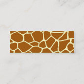 Giraffe Print Classic Brown Yellow Animal Pattern Mini Visitekaartje (Achterkant)